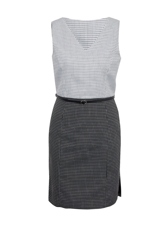 Orsay Sivo-črna ženska karirasta obleka ORSAY