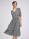 Orsay Belo-črna ženska cvetlična obleka ORSAY
