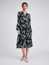 Orsay Črna ženska cvetlična obleka ORSAY