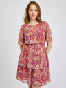 Orsay Rdeče-rožnata ženska vzorčasta obleka ORSAY