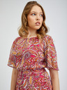 Orsay Rdeče-rožnata ženska vzorčasta obleka ORSAY