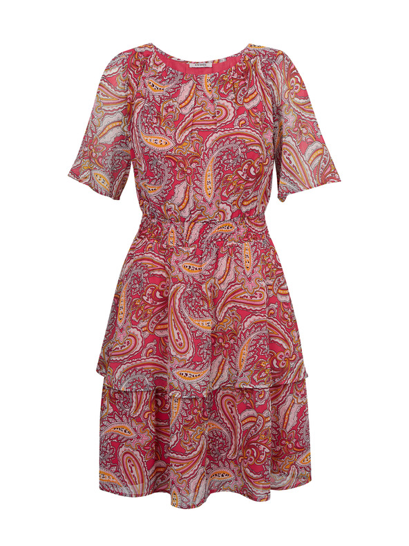 Orsay Rdeče-rožnata ženska vzorčasta obleka ORSAY