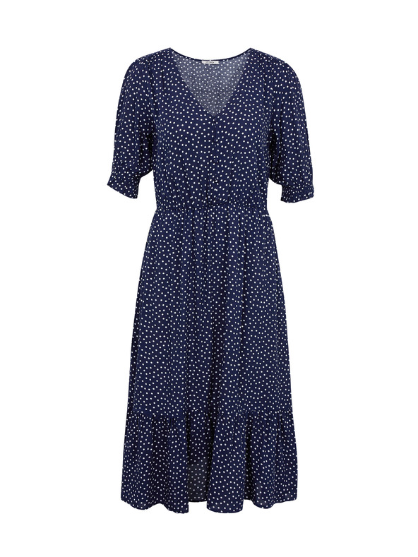 Orsay Temno modra ženska pikčasta obleka ORSAY