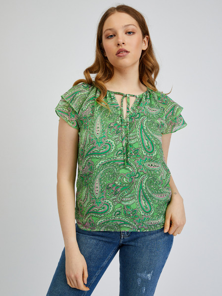 Orsay Zelena ženska vzorčasta bluza ORSAY