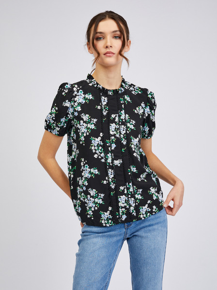 Orsay Črna ženska cvetlična bluza ORSAY