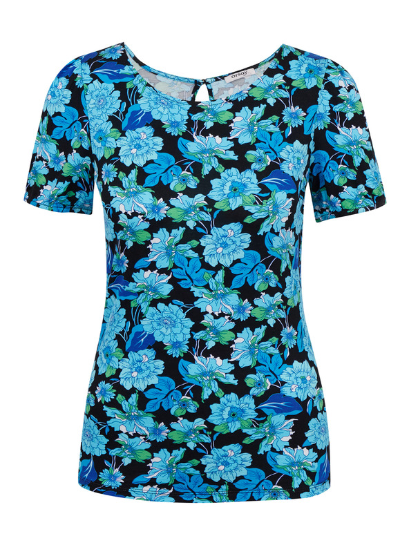 Orsay Modro-črna ženska cvetlična majica ORSAY