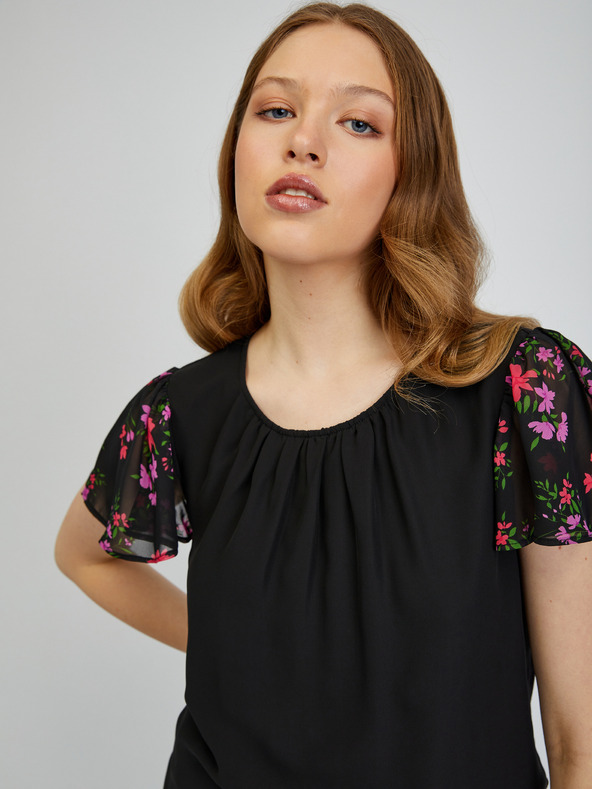 Orsay Črna ženska vzorčasta majica ORSAY