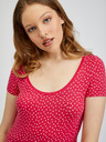 Orsay Temno rožnata ženska pikčasta majica ORSAY