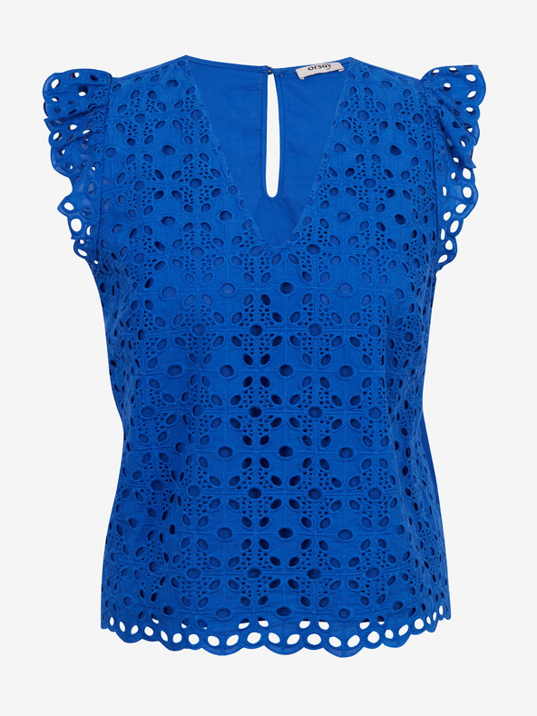 Orsay Modra ženska vzorčasta bluza ORSAY