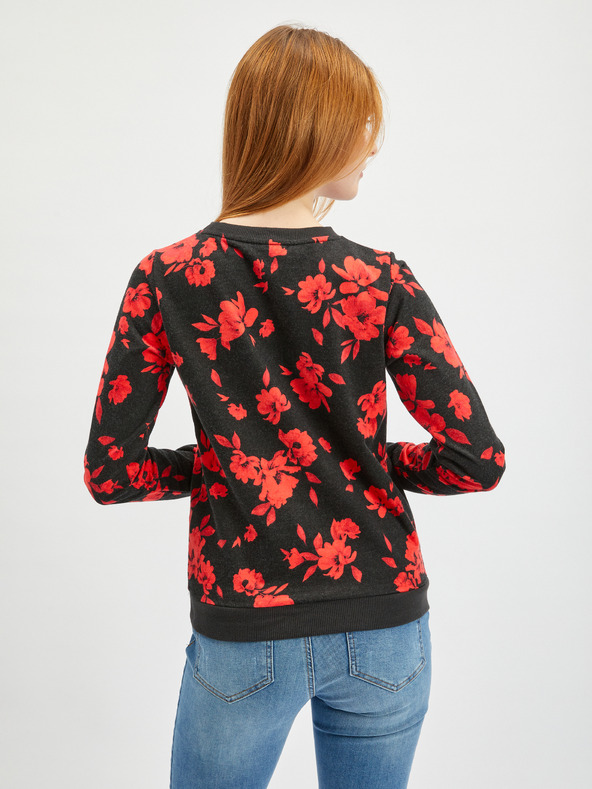 Orsay Rdeče-črna ženska cvetlična jopica ORSAY