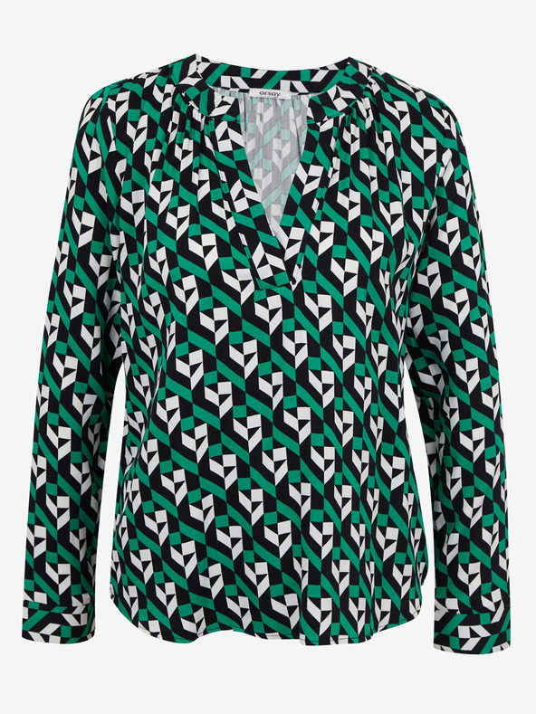 Orsay Belo-zelena ženska vzorčasta bluza ORSAY