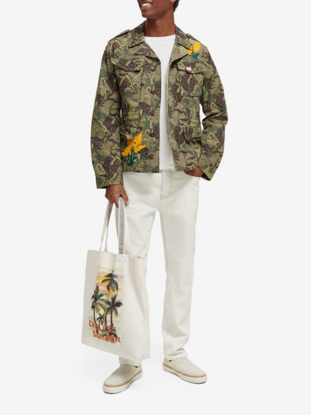 Scotch & Soda Krem platnena torba Scotch & Soda
