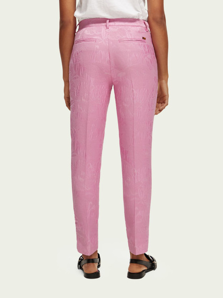 Scotch & Soda Rožnate ženske cvetlične hlače Scotch & Soda