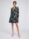 Orsay Črna ženska cvetlična obleka ORSAY