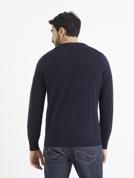 Celio Temno moder pulover Celio Veviflex