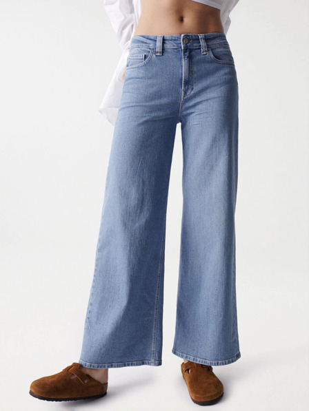 Salsa Jeans Modre ženske kavbojke s širokimi nogami Salsa Jeans