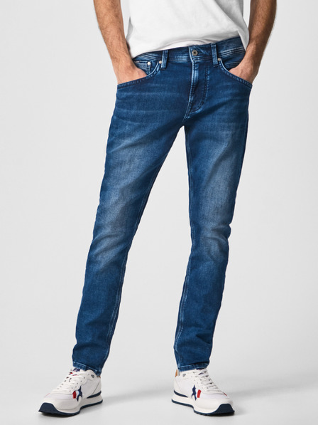 Pepe Jeans Temno modre moške kavbojke ozkega kroja Pepe Jeans Track