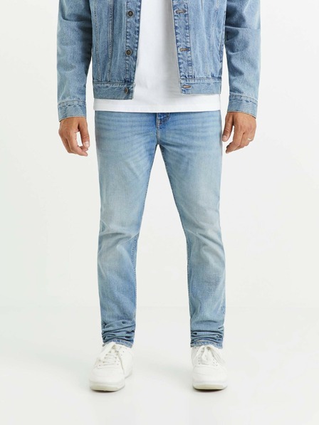 Celio Svetlo modre moške ozke kavbojke Celio C25 Voslight25