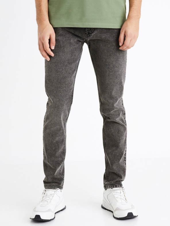 Celio Temno sive moške slim fit kavbojke Celio C25 Dosley25