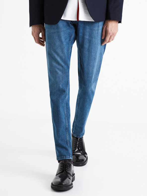 Celio Modre moške slim fit kavbojke Celio C25 Dosoft25