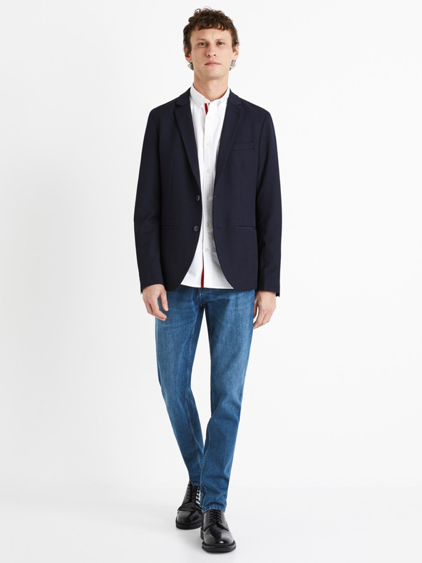 Celio Modre moške slim fit kavbojke Celio C25 Dosoft25