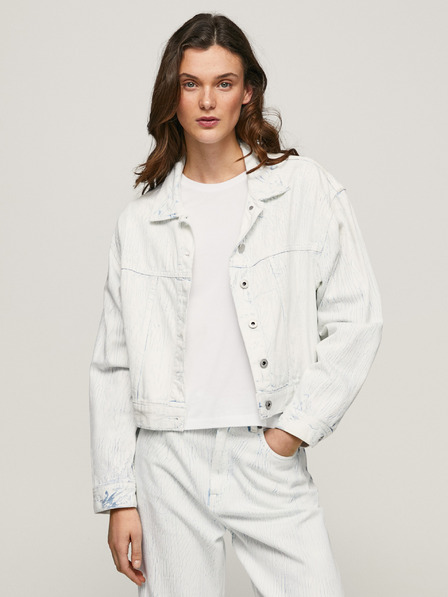 Pepe Jeans Bela ženska jakna iz džinsa Pepe Jeans