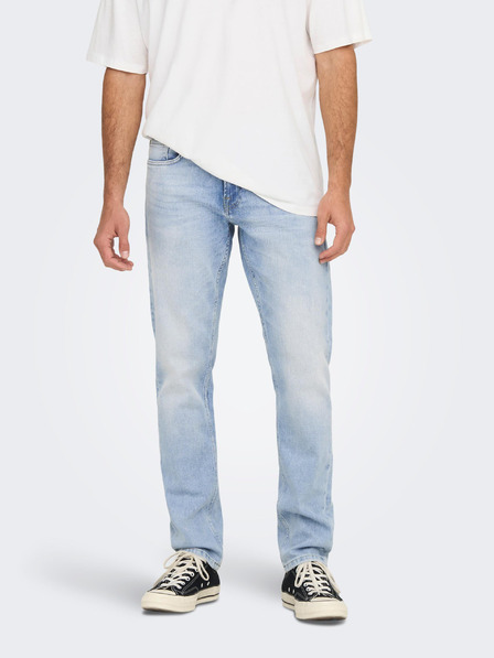 ONLY & SONS Svetlomodre moške kavbojke ravnega kroja ONLY & SONS Weft