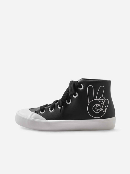 Reima Bele in črne dekliške gležnjarske superge Reima Peace High Top
