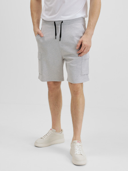 Tom Tailor Denim Svetlo sive moške črtaste trenirke z žepi Tom Tailor Denim
