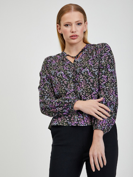 Orsay Črna ženska cvetlična bluza ORSAY