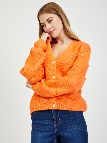 Orsay Oranžen ženski kardigan ORSAY