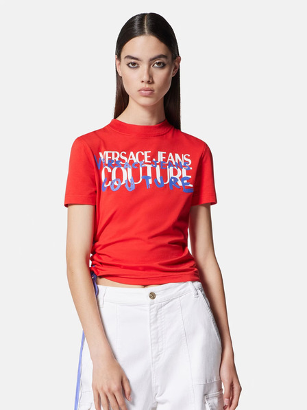 Versace Jeans Couture Rdeča ženska majica Versace Jeans Couture