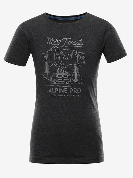 ALPINE PRO Otroška majica ALPINE PRO FRAMO črna