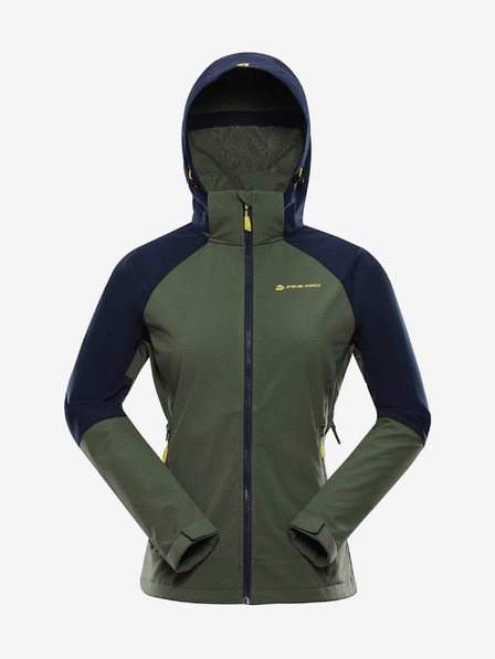 ALPINE PRO Ženska softshell jakna z membrano ALPINE PRO LANCA zelena