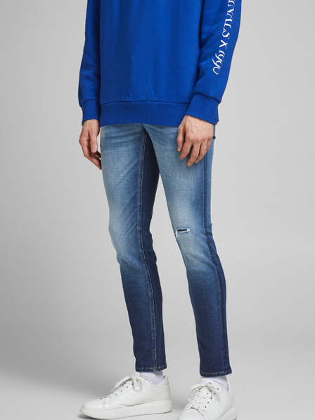 Jack & Jones Modre oprijete kavbojke Jack & Jones Liam