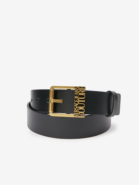 Versace Jeans Couture Črn moški usnjen pas Versace Jeans Couture