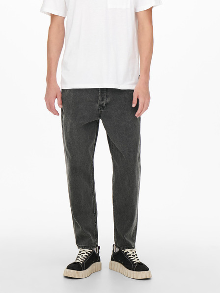 ONLY & SONS Črne ravne kavbojke ONLY & SONS Avi