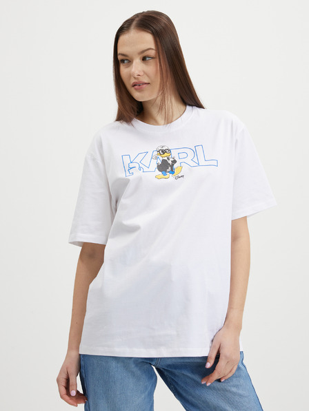 Karl Lagerfeld Bela ženska majica KARL LAGERFELD x Disney