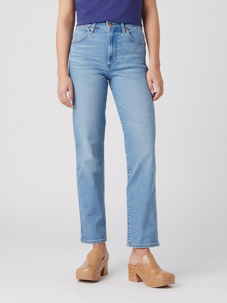 Wrangler Svetlomodre ženske kavbojke ravnega kroja Wrangler