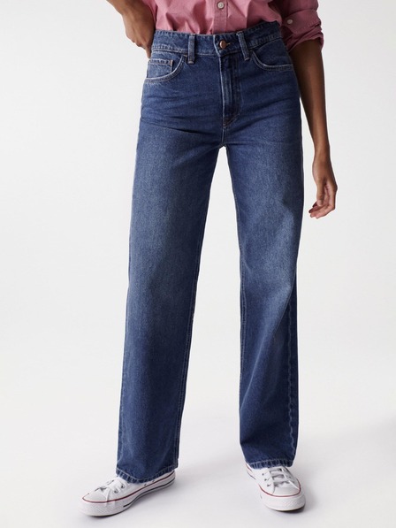 Salsa Jeans Modre ženske kavbojke ravnega kroja Salsa Jeans True