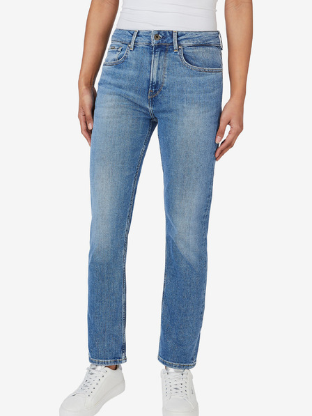 Pepe Jeans Modre ženske kavbojke ravnega kroja Pepe Jeans Mary