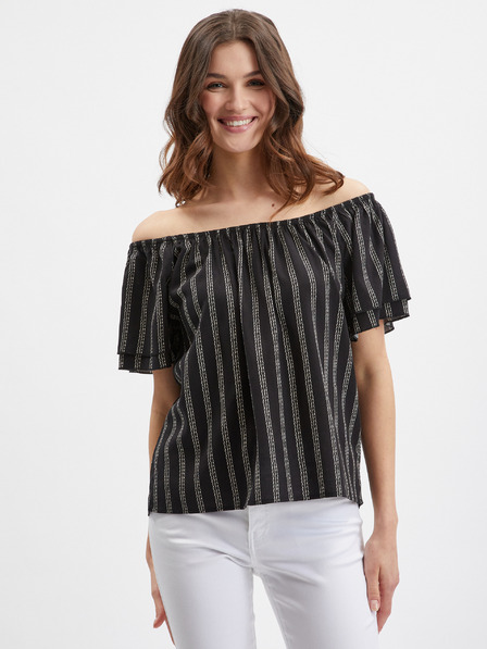 Orsay Črna ženska črtasta bluza ORSAY
