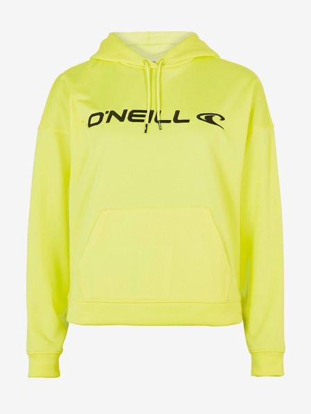 O'Neill Neonsko rumena ženska majica s kapuco O'Neill RUTILE HOODED FLEECE