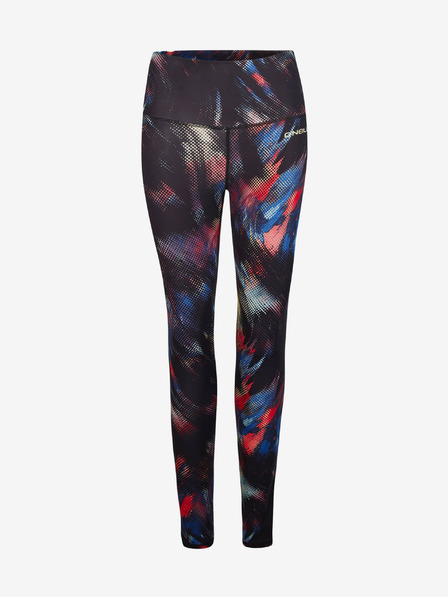 O'Neill Rdeče-črne ženske hlače z vzorcem O'Neill ACTIVE LEGGING