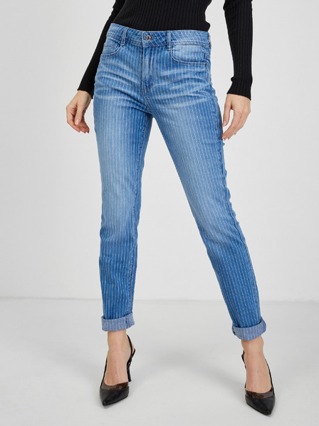 Orsay Modre ženske črtaste slim fit kavbojke ORSAY
