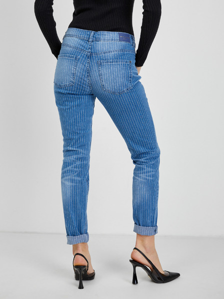 Orsay Modre ženske črtaste slim fit kavbojke ORSAY