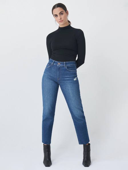 Salsa Jeans Temno modre ženske kavbojke ravnega kroja Salsa Jeans