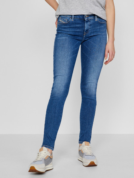 Diesel Modre ženske kavbojke Diesel Slandy super skinny fit