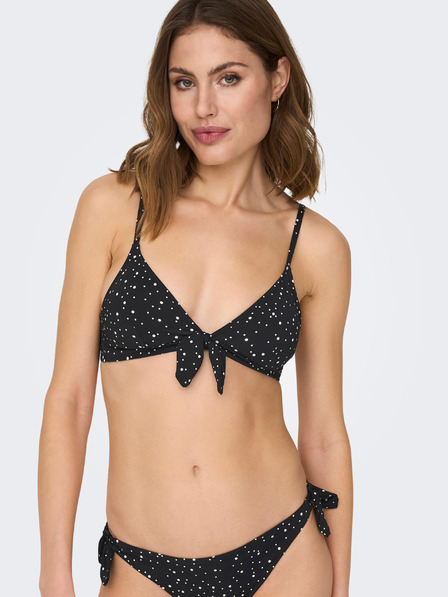 ONLY Črn ženski bikini top s pikami ONLY Nitan
