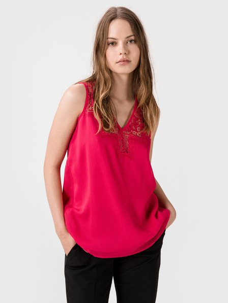 Guess Temno rožnata ženska bluza Guess Mariam Top